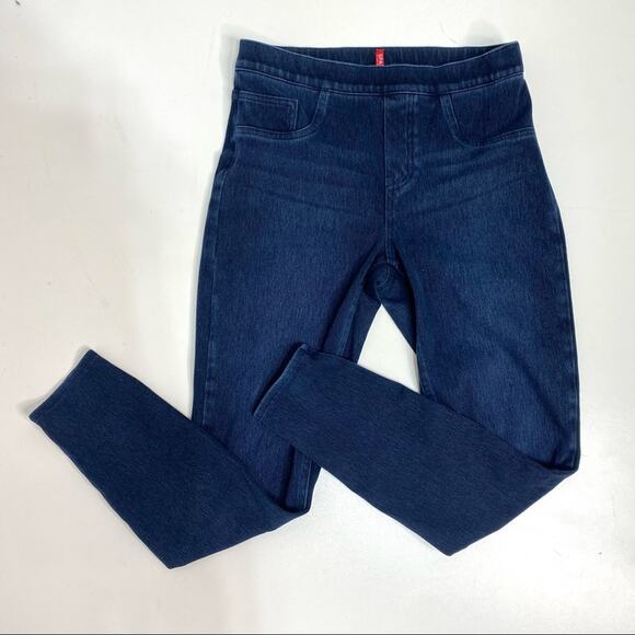Spanx Ankle Jeanish High Waist Leggings Dark Wash M - Picture 1 of 12